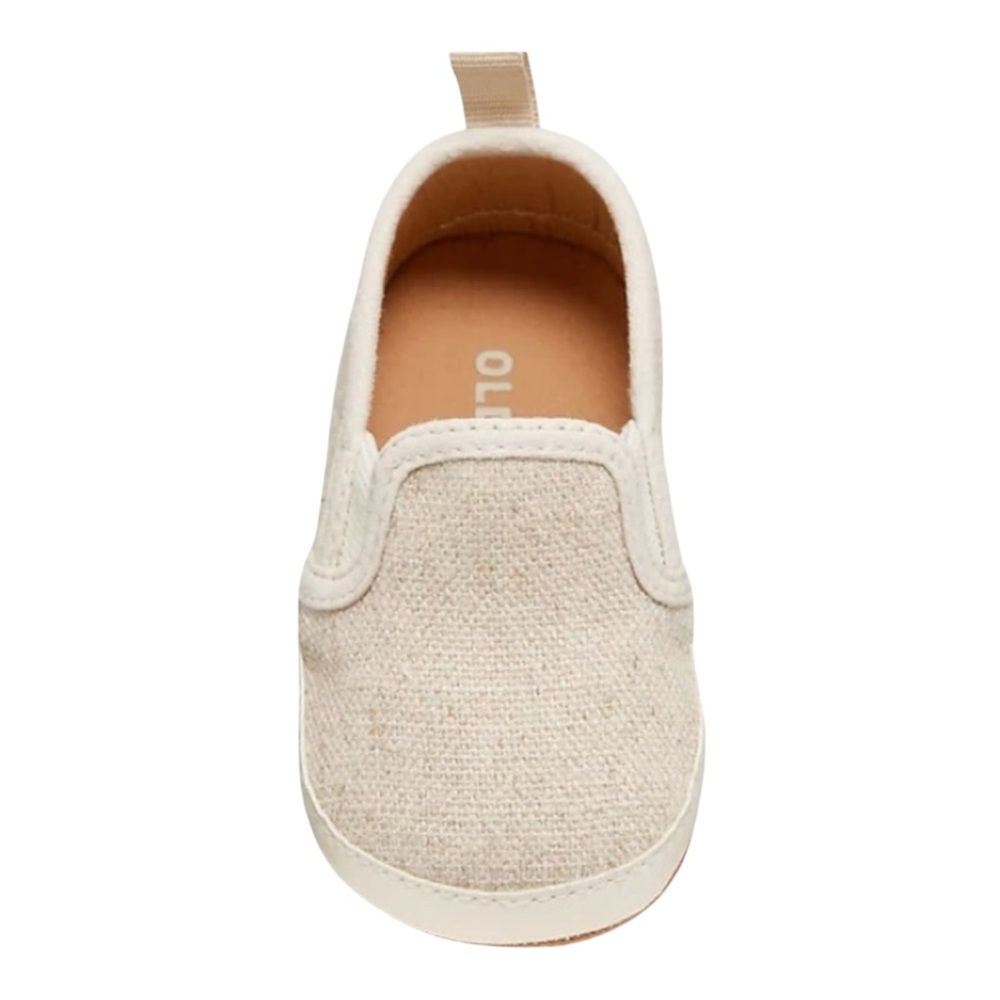 Old Navy Baby Slip-On Natural Linen Shoes - Cream NWOT